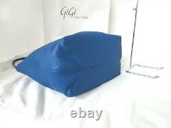 GiGi New York Tori Tote Large Leather Unlined Soft Slouchy MSRP$375 Cobalt