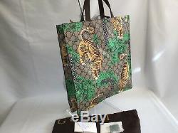 Gucci #450950 GG Bengal Tiger Supreme Large Tote Bag with Strap, Authentic NWT