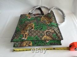 Gucci #450950 GG Bengal Tiger Supreme Large Tote Bag with Strap, Authentic NWT