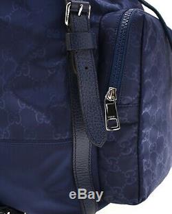 Gucci Backpack Light GG Guccissima Blue Nylon New