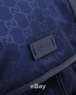 Gucci Backpack Light GG Guccissima Blue Nylon New