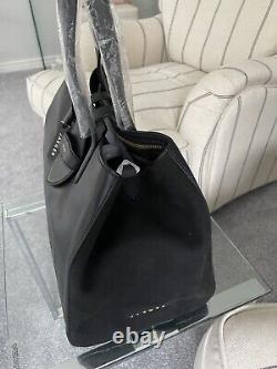 Jaeger ladies handbag Black Leather & Suede Brand New With Tags