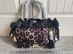 Juicy Couture Daydreamer Handbag Malibu Leopard Satin Nylon