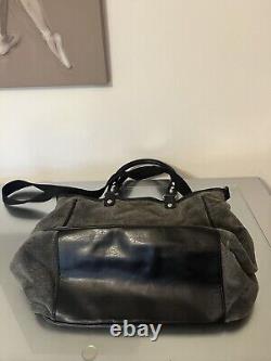 Juicy Couture Vintage Shoulder Bag, Large Tote Hobo Bag, Grey Velour, Rare