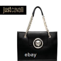Just Cavalli Black Shoulder Tote/Handbag Authentic Bags by BagaholiX (A206)