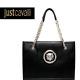 Just Cavalli Black Shoulder Tote/handbag Authentic Bags By Bagaholix (a206)