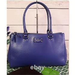 KATE SPADE Wellesley Martine Bag Tote Shoulder Work Violet Blue Leather RRP $398