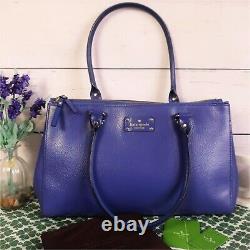 KATE SPADE Wellesley Martine Bag Tote Shoulder Work Violet Blue Leather RRP $398