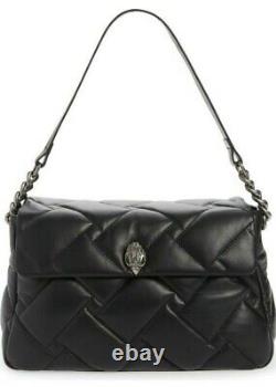 KURT GEIGER LONDON Large Kensington Black Soft Leather Shoulder Bag NWT