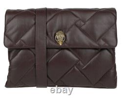KURT GEIGER LONDON Large Kensington Soft Quilted Brown Leather Convertible Bag