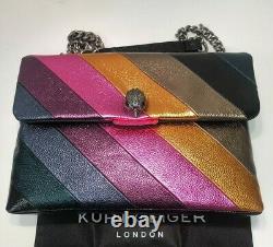 KURT GEIGER LONDON Large Kensington Soho Rainbow Soft Leather Shoulder Bag NWT