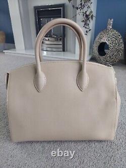 Karen Millen May Taupe Leather Handbag Shoulder Bag Tote Grab Bag BNWT (R1)