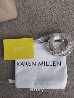 Karen Millen May Taupe Leather Handbag Shoulder Bag Tote Grab Bag BNWT (R1)