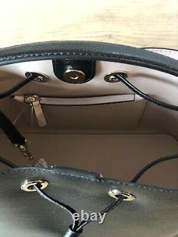 Kate Spade Eva Large Bucket Shoulder Tote Bag Crossbody Black Leather Gold $379