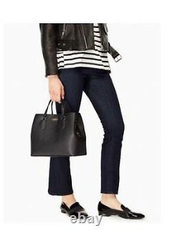 Kate Spade Laurel Way Evangelie Satchel Handbag Shoulder Bag Black Leather New