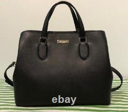 Kate Spade Laurel Way Evangelie Satchel Handbag Shoulder Bag Black Leather New