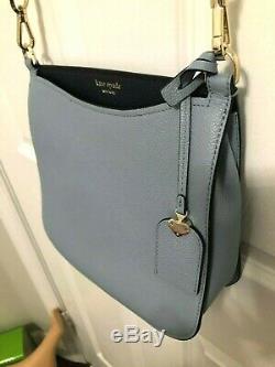 Kate Spade Margaux Large Pebbled Leather Crossbody Bag in Horizon Blue Navy $258