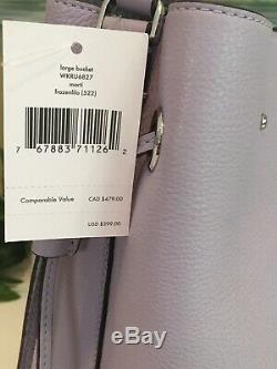 Kate Spade Marti Large Bucket Shoulder Tote Bag Lilac Frozenlila Leather $399