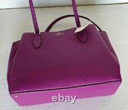 Kate Spade Monet Large Triple Compartment Purple Leather Tote WKRU6948 $399 MSRP