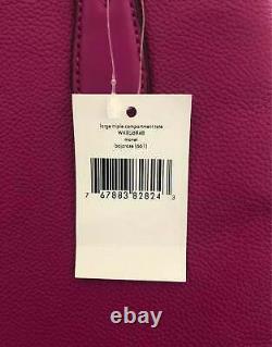 Kate Spade Monet Large Triple Compartment Purple Leather Tote WKRU6948 $399 MSRP