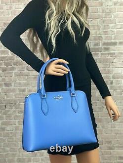 Kate Spade New York Darcy Large Satchel Crossbody Shoulder Bag Purse $429 Blue