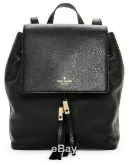 Kate Spade New York Grey Street Wilder Leather Backpack Bag Black