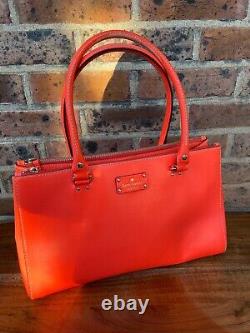 Kate Spade New York Large Tote Orange Bag With Dust Bag, Good Condition, Lovely