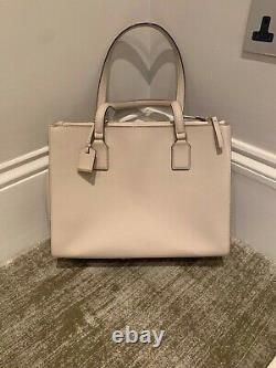 Kate Spade New York Tote Handbag, Nude Leather with Black and White lining