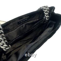 Kurt Geiger Bag Large Black Velvet Stud Shoulder Chain
