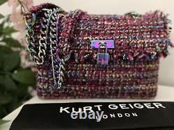 Kurt Geiger Brixton Lock Large Tweed Coloured Bag Crossbody / Shoulder BNWTS
