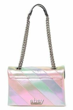 Kurt Geiger Kensington Pastel Rainbow Striped Leather Womens Crossbody Bag