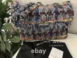 Kurt Geiger Kensington Rainbow Stitch Tweed Large Bag Crossbody / Shoulder BNWTS