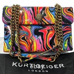 Kurt Geiger Large Bag Leather Rainbow Kensington Marble Swirl RRP £269