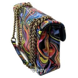 Kurt Geiger Large Bag Leather Rainbow Kensington Marble Swirl RRP £269