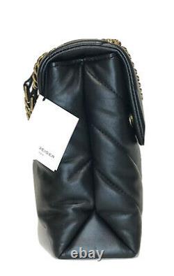 Kurt Geiger London Large Kensington Soho Soft Leather Black Shoulder Bag