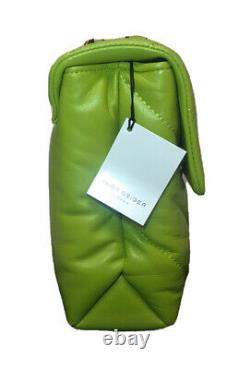 Kurt Geiger London Large Kensington Soho Soft Leather Lime Green Convertible Bag