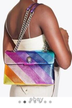 Kurt Geiger? London Rainbow Kensington Multicoloured Stripe Bag. RRP £299 NEW