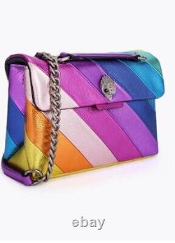 Kurt Geiger? London Rainbow Kensington Multicoloured Stripe Bag. RRP £299 NEW