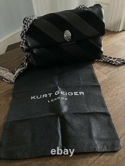 Kurt Geiger Soho Large Bag Black Leather Suede Kensington