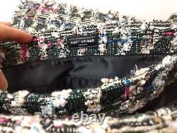 Kurt Geiger Tweed XLarge Kensington Embellished Bag Shoulder Strap Sequin New B7