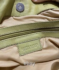 LLOYD BAKER- Quality Large Soft Green Leather Shoulder Bag RRP- £135 New