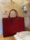Lulu Guinness Beautiful Textured Leather Tote Bag In Red Brand New