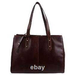 Ladies Italian Vintage Brown Leather Large Handbag by Visconti Business Work Bag