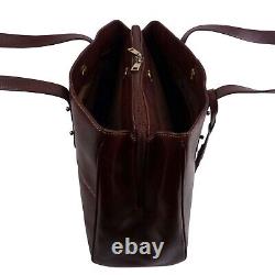 Ladies Italian Vintage Brown Leather Large Handbag by Visconti Business Work Bag