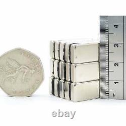 Large 25mm x 10mm x 4mm Neodymium block magnets (5 250 pcs) DIY slotcar craft