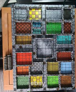 Large 3D Printed Dungeons & Dragons Gaming Board with Magnetic Pieces