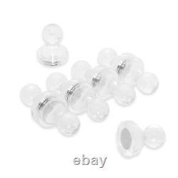 Large Acrylic Push Pin Magnet, 21x26mm, Transparent/Clear (10 Packs of 10)