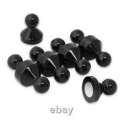 Large Black Acrylic Push Pin Magnet 21mm dia x 26mm tall (10 Packs of 10)