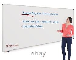 Large Drywipe Whiteboard Noticeboard with Clip on Pen Tray Schools, Offices