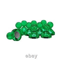 Large Green Acrylic Push Pin Magnet 21mm dia x 26mm tall (20 Packs of 10)